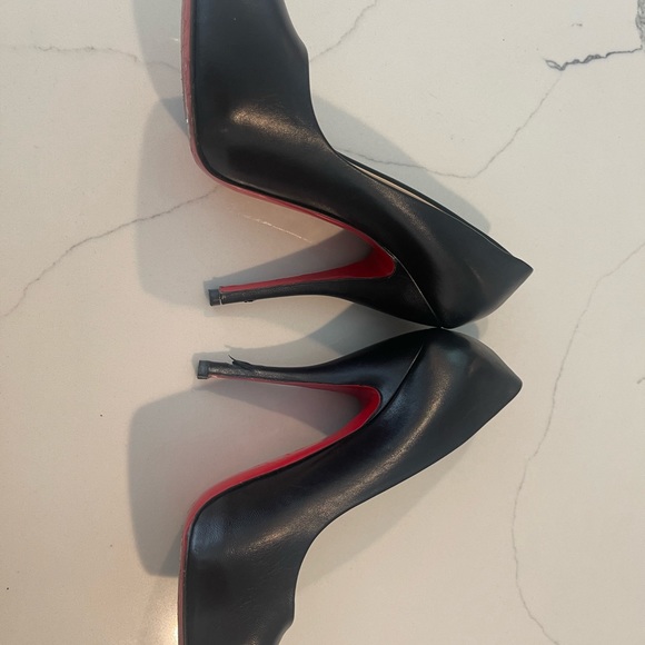 Christian Louboutin Paris Simple Pump 85 mm Heel Patent Calf Black Size 37/US7 - Picture 4 of 8